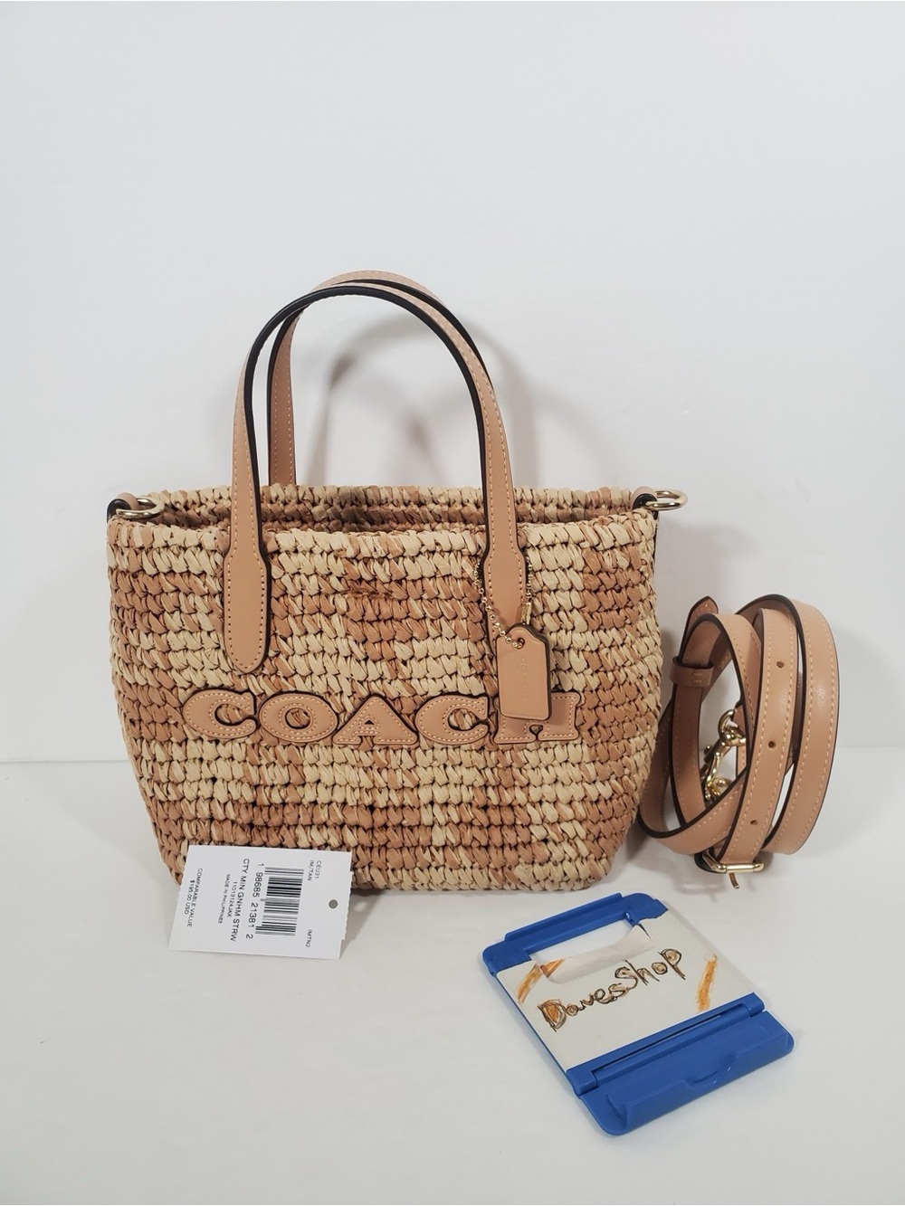 ‼️Last one Coach City Mini Tote Bag With Gingham Print NWT